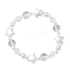 ABS Plastic Imitation Pearl & Glass Beads Stretch Bracelets for Women BJEW-JB11864-2