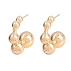 Brass Stud Earrings EJEW-H168-10G-4