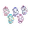 10Pcs 5 Colors Tartan Pattern Epoxy Resin Snap Hair Clip PHAR-P009-01J-2