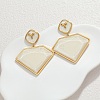 304 Stainless Steel & Acrylic Dangle Stud Earrings for Women EJEW-A164-06B-G-1
