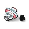 Day of the Dead Sugar Skull with Hat Enamel Pins JEWB-R001-03EB-03-3