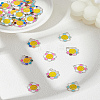 30Pcs 5 Colors Alloy Enamel Pendants ENAM-LP0002-17-1