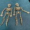 Skeleton Alloy Rhinestone Dangle Stud Earrings FS-WG3D420-03-1