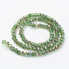 Electroplate Transparent Glass Beads Strands EGLA-A034-T8mm-R13-2