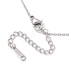 Alloy Rhinestone Letter Pendant Necklaces NJEW-JN04886-6