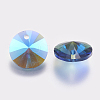 Faceted Glass Rhinestone Charms RGLA-F049-12mm-206PS-2