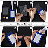 24Pcs 8 Styles Transparent PVC Badge Display Cards CDIS-FG0001-67-3