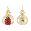 9Pcs 9 Styles Brass Enamel Pendants KK-BBC0019-50-7