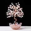 Natural Rose Quartz Chips Tree of Life Decorations PW-WGCA097-01-1