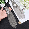Teardrop Iron Chain Tassel with Rhinestone Epaulettes AJEW-WH20006-326C-P-3