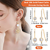 Beebeecraft 16Pcs 2 Size Brass Micro Clear Cubic Zirconia Earring Hooks KK-BBC0007-35-2