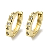 Rack Plating Brass Micro Pave Clear Cubic Zirconia Huggie Hoop Earrings for Women EJEW-C097-13G-01-1