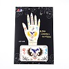Mixed Shapes Removable Fake Hand Art Temporary Tattoos Paper Stickers AJEW-L044-07-2