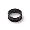 201 Stainless Steel Grooved Finger Ring Settings STAS-TAC0001-10A-B-3