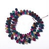 Dyed Natural Agate Beads Strands G-F595-A13-2