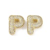 Brass Micro Pave Clear Cubic Zirconia Pendants KK-Z041-01G-P-1