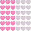 240Pcs 2 Colors Frosted Transparent Acrylic Beads MACR-PA0001-53-7