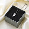 304 Stainless Steel Pendant Necklace NJEW-K255-22P-1