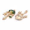 Alloy Enamel Pendants ENAM-S126-118A-NR-3