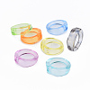 Chunky Transparent Acrylic Finger Rings for Teen Girl Women RJEW-T010-18-1