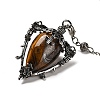 Natural Tiger Eye Triangle Dowsing Pendulum Pendants G-G022-01AS-04-3