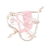 Electroplated Natural Quartz Copper Wire Wrapped Pendants PALLOY-TA00429-03-2