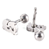 Tarnish Resistant 201 Stainless Steel Barbell Cartilage Earrings LS-EJEW-R147-02-2