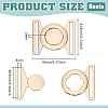6 Sets Zinc Alloy Side Release Buckles FIND-BC0019-63LG-2