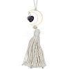 Natural Raw Rose Quartz Pendant Decoration HJEW-WH0043-18A-1