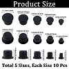 50Pcs 5 Styles Silicone Hole Plugs AJEW-GF0011-62D-2