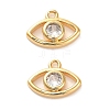 Brass Cubic Zirconia Charms LS-KK-D300-11G-1
