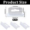 80Pcs Rectangle PP with PE Hanging Tabs KY-CP0001-35B-2