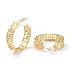 Brass Half Hoop Earrings EJEW-A056-24G-2