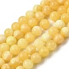 Natural Yellow Jade Beadd Strands G-A274-A01-8mm-2