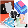 50Pcs Flat Round Heart Acrylic Loose Leaf Ring Round Binder Discs DIY-CP0012-14-4