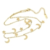304 Stainless Steel Bib Necklaces for Women NJEW-A065-01B-G-2