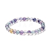 Natural Fluorite Beaded Stretch Bracelets LS-BJEW-K233-01A-02-2