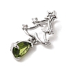 Brass Micro Pave Cubic Zirconia Pendants KK-L258-01P-C02-2