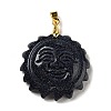 Synthetic Blue Goldstone Pendants G-E043-01A-03G-2