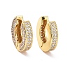 Clear Cubic Zirconia Hinged Hoop Earrings KK-D079-06G-1