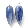 Dyed & Heated Natural Blue Aventurine Pointed Pendants G-F705-01U-P-2