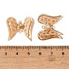 Brass Crystal Rhinestone Filigree Connector Charms RB-CBA890A-01G-3