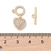 Brass Micro Pave Cubic Zirconia Toggle Clasps KK-B100-066G-5