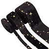 6M 3 Styles Double Sided Star Gold Stamping Flannelette Ribbons for Sewing Craft OCOR-GO0001-13C-1