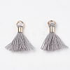 Polycotton(Polyester Cotton) Tassel Pendant Decorations FIND-S275-02G-1