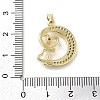 Brass Micro Pave Cubic Zirconia Pendants KK-F877-18G-3