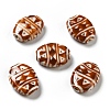 Handmade Printed Porcelain Beads PORC-F005-01A-1