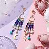 Glass Seed Beads & Shell Pearl Chandelier Earrings EJEW-TA00488-2