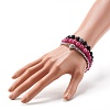 Reiki Crystal Natural Chalcedony Imitation Tourmaline Stretch Bracelets Set for Men Women BJEW-JB06806-02-9