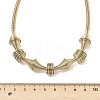 304 Stainless Steel Irregular Twisted Chain Spiral Bib Necklaces for Women NJEW-B127-01G-03-3